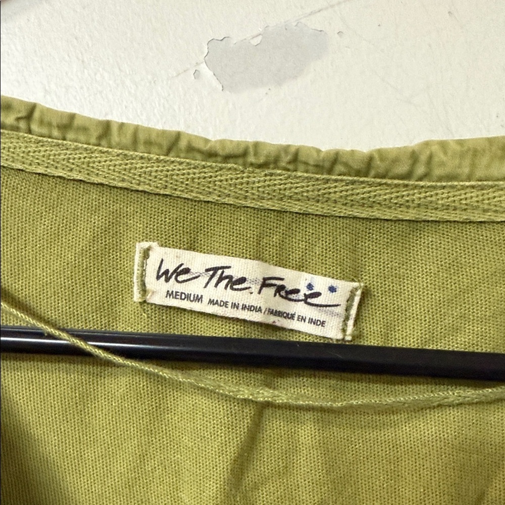 We The Free Olive Green Lace Top - Picture 2 of 3